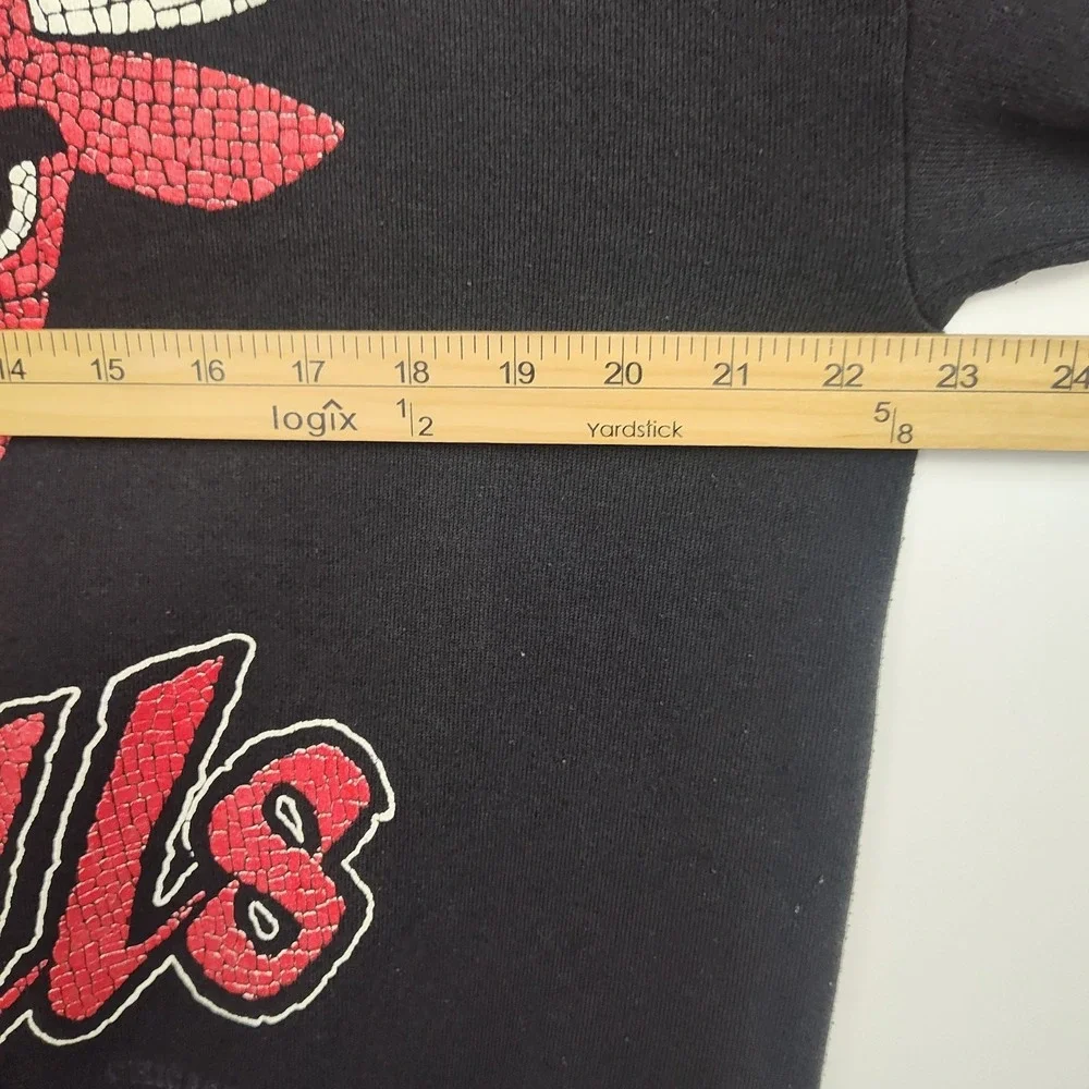 Vintage SSI Chicago Bulls Sweatshirt Men's XL Black Big Graphic Print‎ Crew Neck